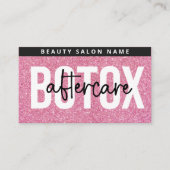 Glitzer Pink Botox Füllfederhalter Anleitung Nachs Visitenkarte (Vorderseite)