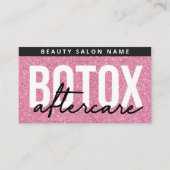 Glitzer Pink Botox Füllfederhalter Anleitung Nachs Visitenkarte (Vorderseite)