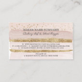 Glitzer Pink Cake Bäckerei Konditorei Hochzeit Visitenkarte (Rückseite)