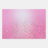 Glitzer Pink Cheetah Print Geschenkpapier Set (Vorderseite 2)