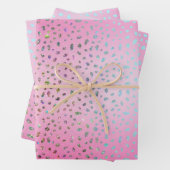 Glitzer Pink Cheetah Print Geschenkpapier Set (Beispiel)