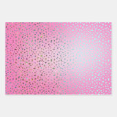 Glitzer Pink Cheetah Print Geschenkpapier Set (Vorderseite)