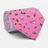 Glitzer Pink Cheetah Print Krawatte (Gerollt)