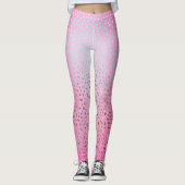Glitzer Pink Cheetah Print Leggings (Vorderseite)