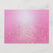 Glitzer Pink Cheetah Print Postkarte (Vorderseite)