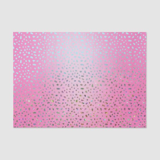 Glitzer Pink Cheetah Print Seidenpapier (Vorderseite)