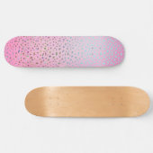 Glitzer Pink Cheetah Print Skateboard (Horizontal)