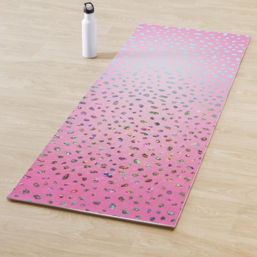 Glitzer Pink Cheetah Print Yogamatte (Beispiel)
