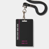 Glitzer Pink Disco VIP Konzert alle Zugang Veranst Ausweis (Rückseite mit Lanyard)