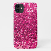 Glitzer Pink Elegant Bling Glam Girly Case-Mate iPhone Hülle (Rückseite)