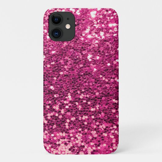 Glitzer Pink Elegant Bling Glam Girly Case-Mate iPhone Hülle (Rückseite)
