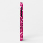 Glitzer Pink Elegant Bling Glam Girly Case-Mate iPhone Hülle (Hinten/Links)
