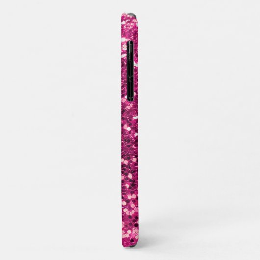 Glitzer Pink Elegant Bling Glam Girly Case-Mate iPhone Hülle (Hinten/Links)