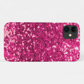 Glitzer Pink Elegant Bling Glam Girly Case-Mate iPhone Hülle (Rückseite (Horizontal))