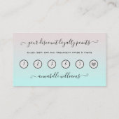 Glitzer Pink Eyelash Verlängerung Loyalität Visitenkarte (Rückseite)