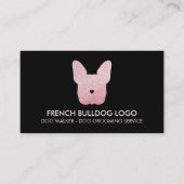 Glitzer Pink French Bulldog Groomer Dog Walking Visitenkarte (Vorderseite)