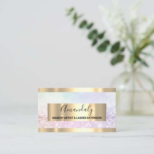 Glitzer Pink Gold Gerahmt Event Plane QR Code Visitenkarte (Stehend Vorderseite)