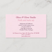 Glitzer Pink Gradient Eleganter Nagelsalon Schönhe Visitenkarte (Rückseite)