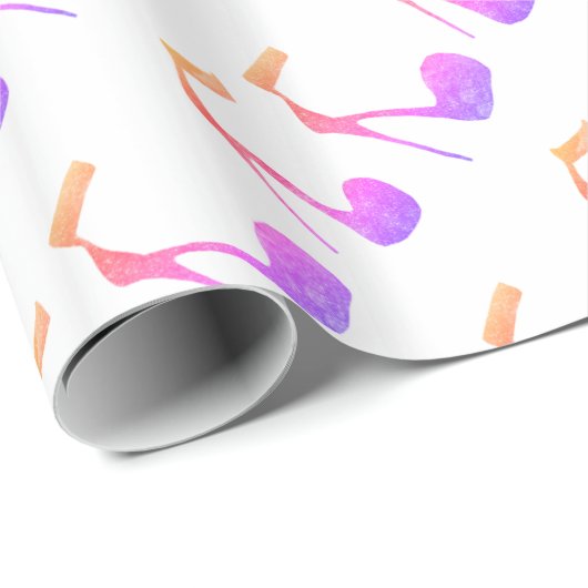 Glitzer Pink High Heel Schuhe Geschenkpapier (Rolleneckpunkt)