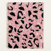 GLITZER PINK LEOPARD PLANNER PLANER (Vorderseite)
