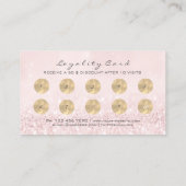 Glitzer Pink Loyalty Card Makeup Artist Lashes 10 Treuekarte (Rückseite)
