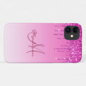 Glitzer Pink Name Glitzern Glam Girly Hübsch Case-Mate iPhone Hülle (Rückseite (Horizontal))
