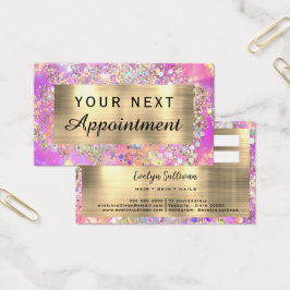 Glitzer Pink Opal Terminkarte