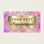 Glitzer Pink Opal Terminkarte (Vorderseite)