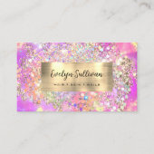 Glitzer Pink Opal Visitenkarte (Vorderseite)