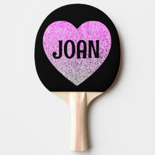 GLITZER PINK PONG PADDLE FÜR DIE EHEFRAU IHR TISCHTENNIS SCHLÄGER