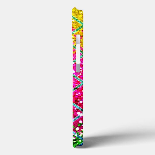 Glitzer Pink Snakeskin Case-Mate iPhone Hülle (Rückseite / Links)