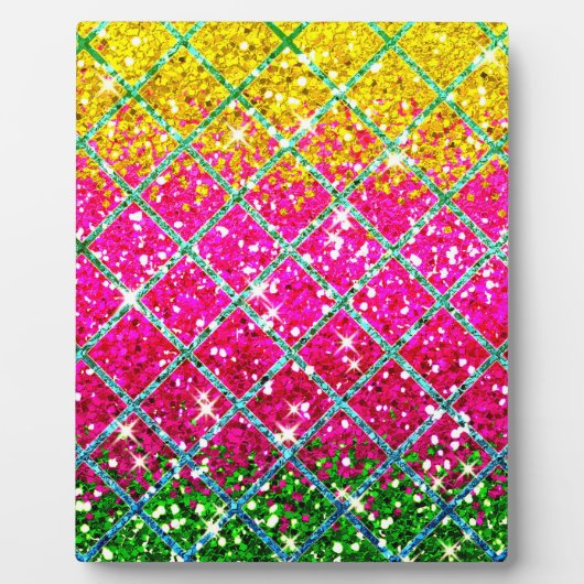 Glitzer Pink Snakeskin Fotoplatte (Vorderseite)