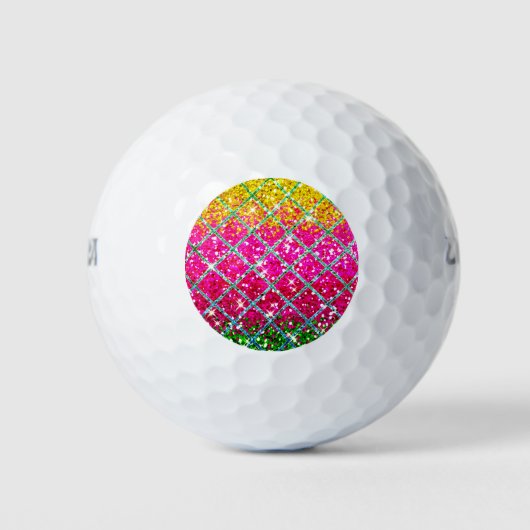 Glitzer Pink Snakeskin Golfball (Vorderseite)