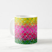 Glitzer Pink Snakeskin Kaffeetasse (Vorderseite Links)