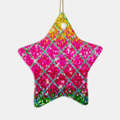 Glitzer Pink Snakeskin Keramikornament (Rechts)