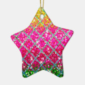 Glitzer Pink Snakeskin Keramikornament (Links)
