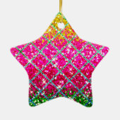 Glitzer Pink Snakeskin Keramikornament (Hinten)