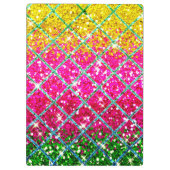 Glitzer Pink Snakeskin Klemmbrett (Rückseite)