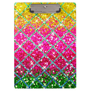 Glitzer Pink Snakeskin Klemmbrett