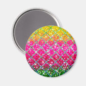 Glitzer Pink Snakeskin Magnet (Vorderseite/Rückseite)