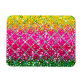 Glitzer Pink Snakeskin Magnet (Horizontal)
