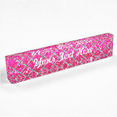 Glitzer Pink Snakeskin Namensplakette