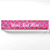 Glitzer Pink Snakeskin Namensplakette (Vorderseite)