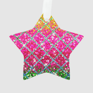 Glitzer Pink Snakeskin Ornament
