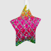 Glitzer Pink Snakeskin Ornament (Vorderseite)