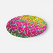 Glitzer Pink Snakeskin Pappteller (Schrägansicht)