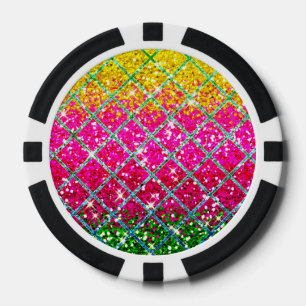 Glitzer Pink Snakeskin Pokerchips