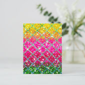 Glitzer Pink Snakeskin Postkarte (Stehend Vorderseite)