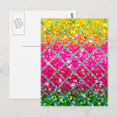 Glitzer Pink Snakeskin Postkarte (Vorne/Hinten)
