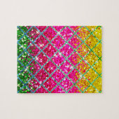 Glitzer Pink Snakeskin Puzzle (Horizontal)